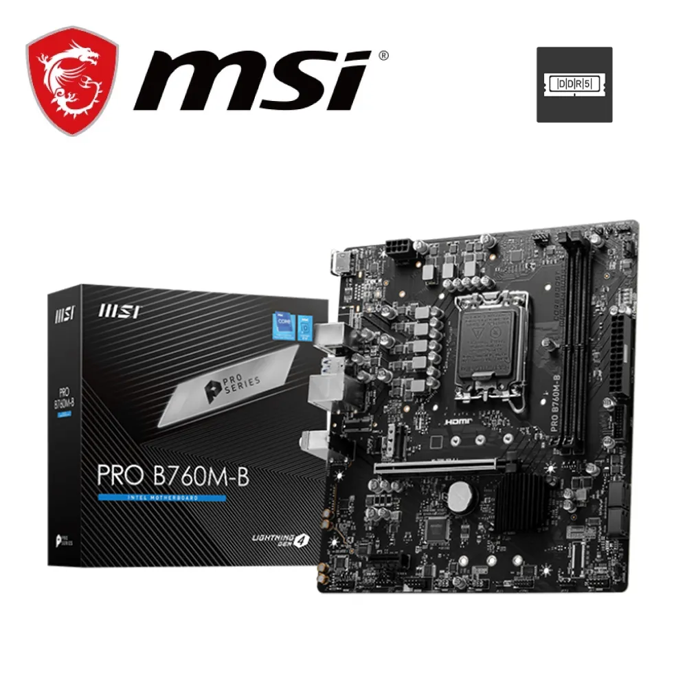 微星 PRO B760M-B 主機板+威剛 D5 8GB 4800 DDR5 記憶體(M+D5R 組合包) 歷史價格詳細信息