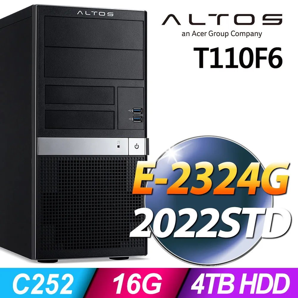 Acer Altos T110F5 商用伺服器 E-2224/64G/2TSSD+4TBX2/2019STD 歷史價格詳細信息