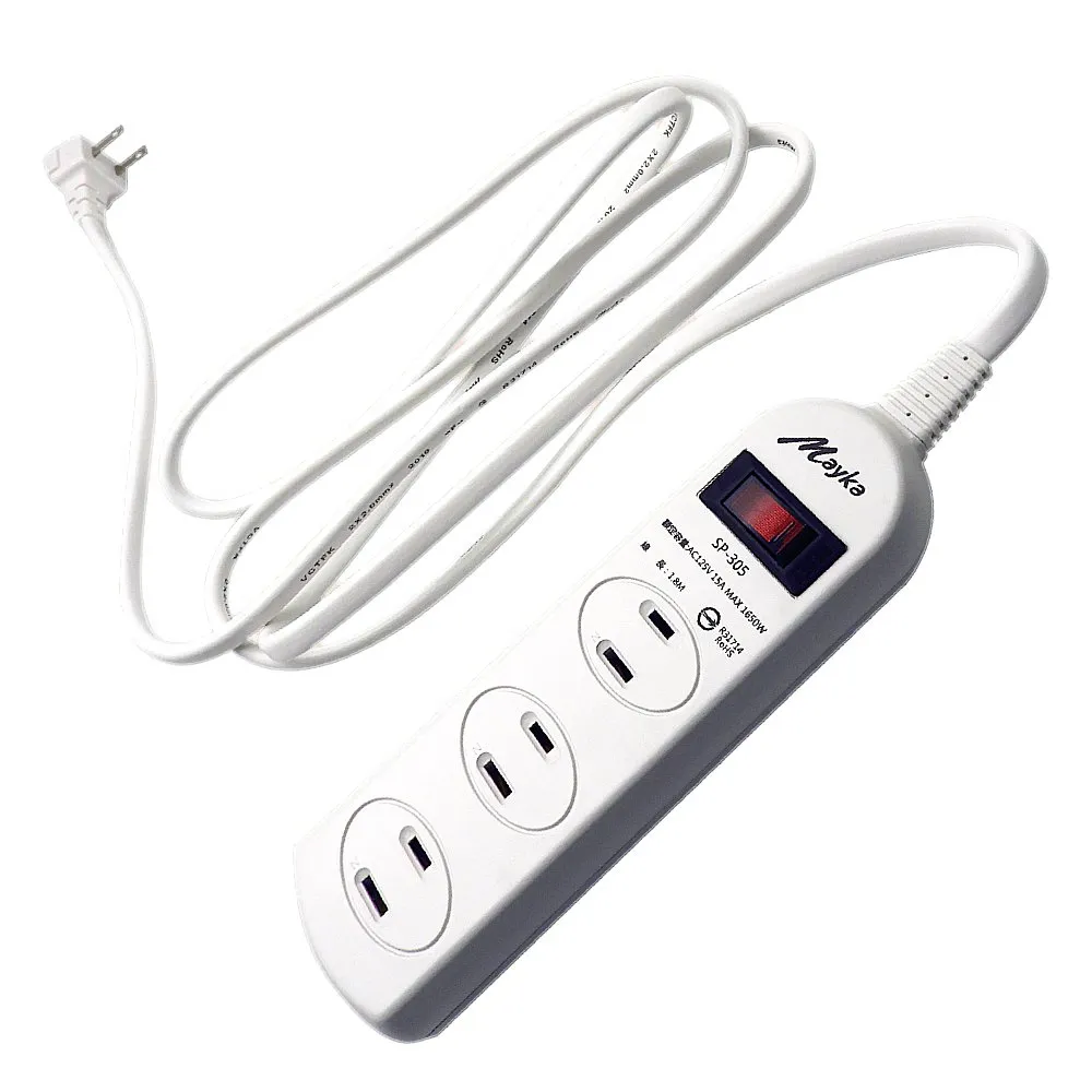 【明家Mayka】3孔2插2開關雷擊突波保護插座接頭(SL2201) 歷史價格詳細信息