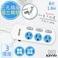 KINYO 6呎1.8M延長線3P3開3插3USB快充3.5A CGU333-6 台灣製造•新安規-3入組 歷史價格詳細信息