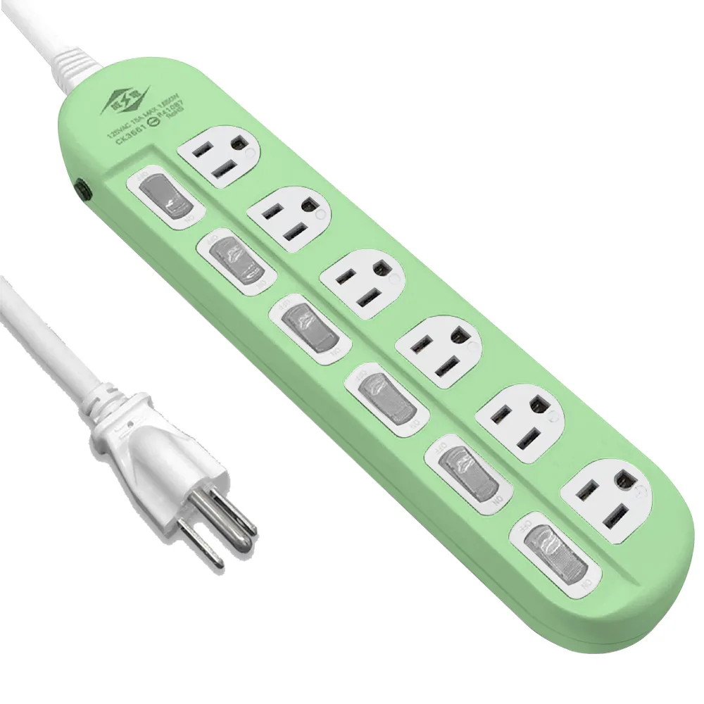 【威電】CK-3543-6 3孔5開4座 防雷擊 突波 電腦線 延長線 6尺/1.8M 歷史價格詳細信息