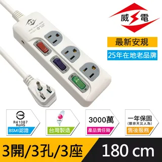 新安規 3孔3座3切過載斷電1.8M安全延長線 KTC-98333 歷史價格詳細信息