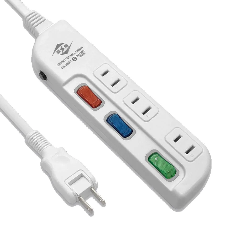 【威電】CK-2332-6 2孔3開3座 加大間距 延長線 6尺/1.8M 歷史價格詳細信息