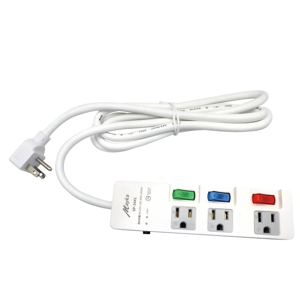 【明家Mayka】3孔2插2開關雷擊突波保護插座接頭(SL2201) 歷史價格詳細信息