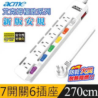 acme艾克姆3切3座2P安全延長線1.8M/6尺(SH9023) 歷史價格詳細信息