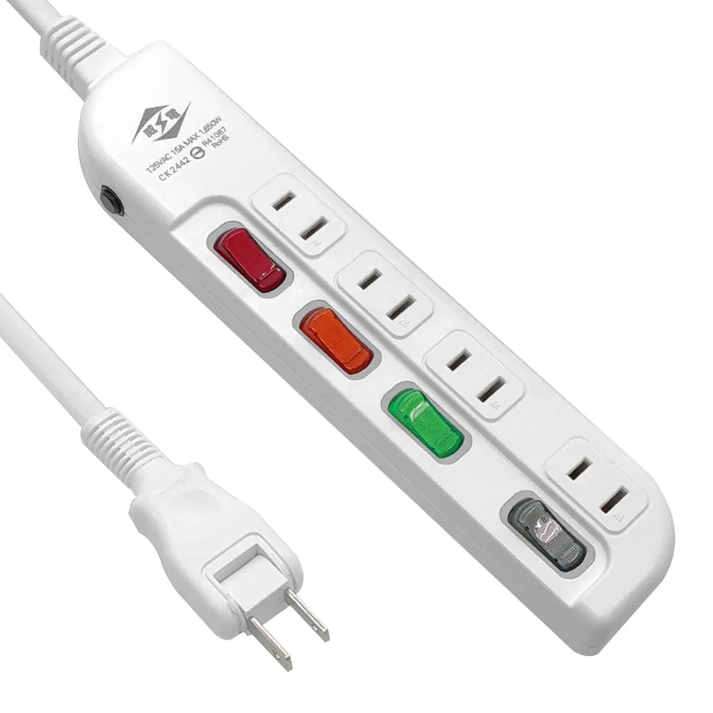 【威電】CK-2442-15 2孔4開4座 加大間距 延長線 15尺/4.5M 價格比較,價格查詢,歷史價格詳細信息