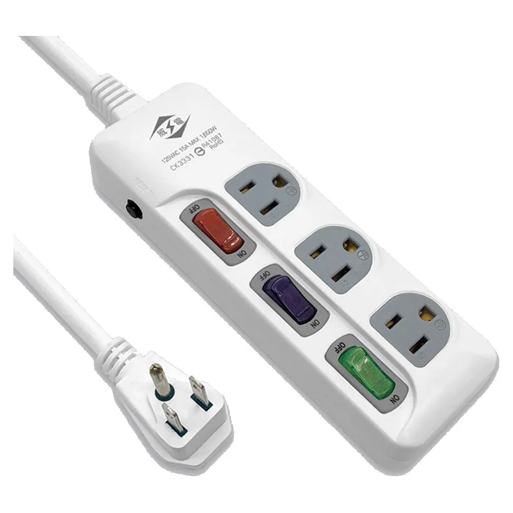 【威電】CK-3331-4 3孔3開3座 電腦線 延長線4尺/1.2M 歷史價格詳細信息