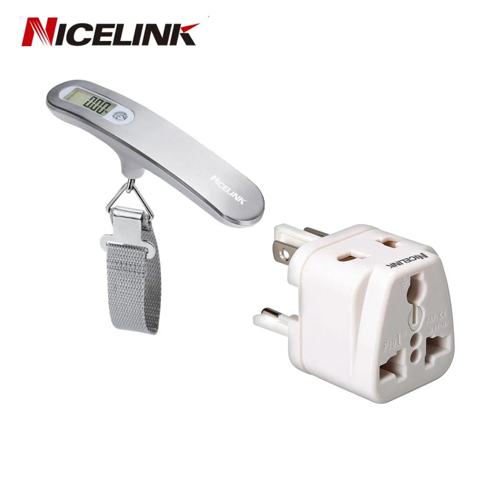 NICELINK 旅行萬用轉接頭+行李秤超值組(US-400A福利品+YW-S013新品) 歷史價格詳細信息