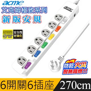 acme艾克姆3切3座2P安全延長線1.8M/6尺(SH9023) 歷史價格詳細信息