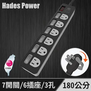 黑帝斯 HadesPower 4開3座2USB 3.4A智慧快充延長線/2.7m/黑色/DKU-43 歷史價格詳細信息