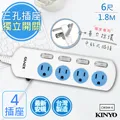 【KINYO】6呎1.8M 3P3開3插安全延長線(CW333-6)台灣製造‧新安規 歷史價格詳細信息