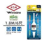【威電】CK-2111-6 2孔1開1座 中繼線組 延長線 6尺/1.8M 歷史價格詳細信息