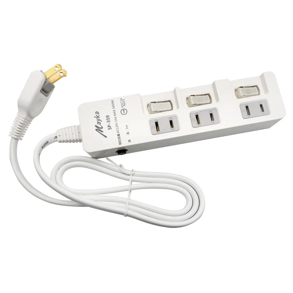 【明家Mayka】3孔2插2開關雷擊突波保護插座接頭(SL2201) 歷史價格詳細信息