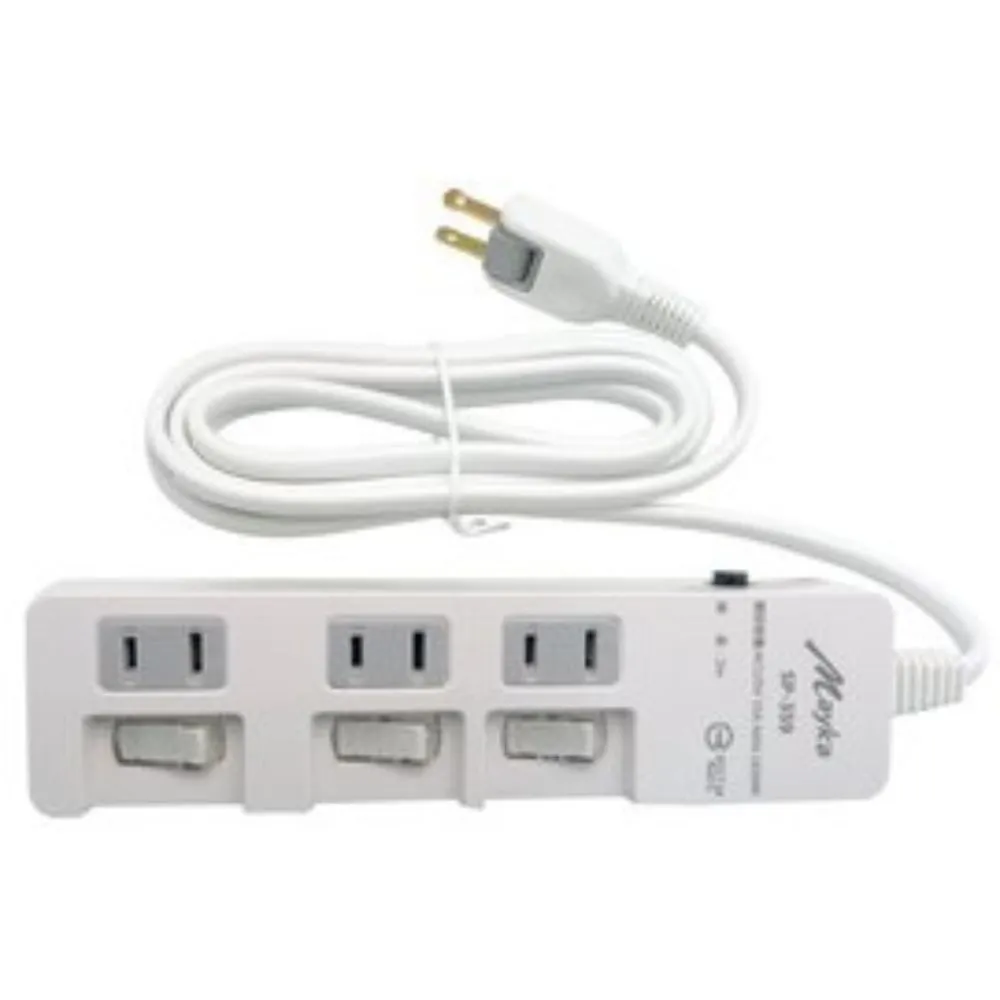 【明家Mayka】3孔2插2開關雷擊突波保護插座接頭(SL2201) 歷史價格詳細信息