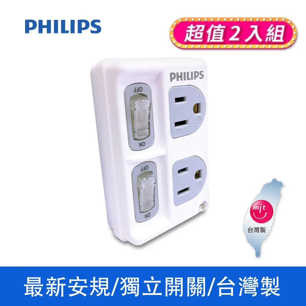 PHILIPS CHP3020W 2開2插電腦壁插兩入 歷史價格詳細信息