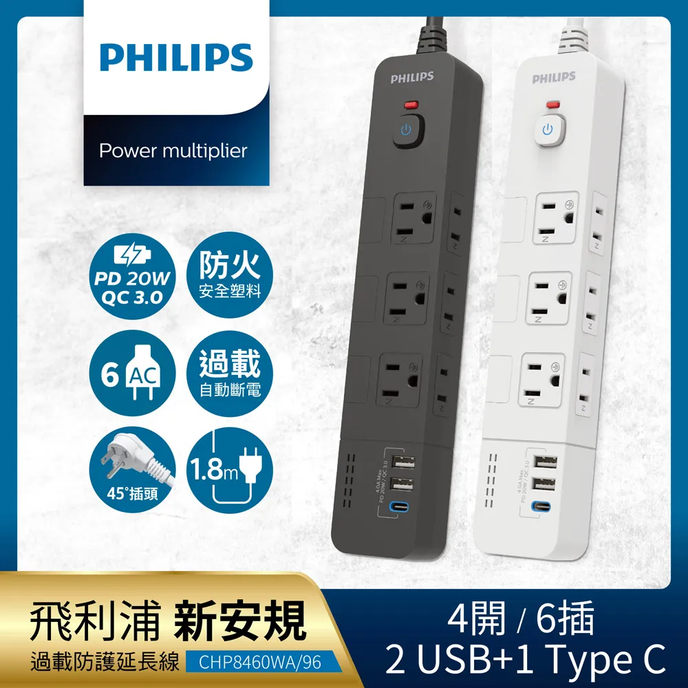【PHILIPS】 【飛利浦】 2開2插 壁插 附開閉壁插 台灣製造 新安規 公司貨 買多省多 歷史價格詳細信息
