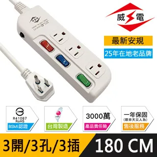新安規 3孔3座3切過載斷電1.8M安全延長線 KTC-98333 歷史價格詳細信息