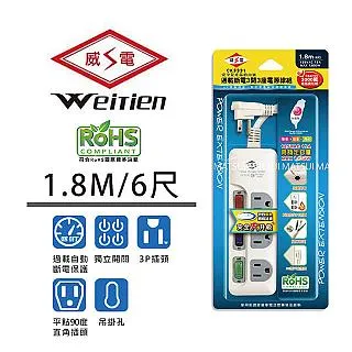 威電 三開三插座電源線 15尺 CK-2331-15 歷史價格詳細信息