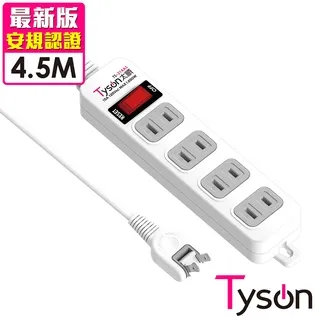 Tyson太順電業 TS-244AS 2孔4切4座延長線(轉向插頭)-1.8米 歷史價格詳細信息