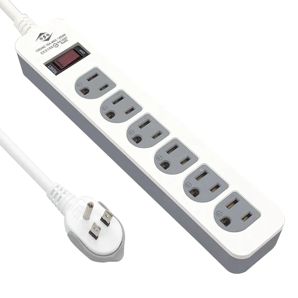 【威電】CK-3543-6 3孔5開4座 防雷擊 突波 電腦線 延長線 6尺/1.8M 歷史價格詳細信息