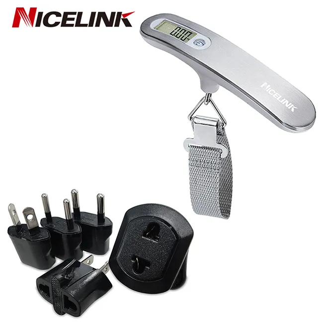 NICELINK 旅行萬用轉接頭+行李秤超值組(US-400A福利品+YW-S013新品) 歷史價格詳細信息