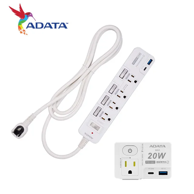ADATA 智慧快充電源延長線組 5切4孔3P+USB+Type-C 1.8米 歷史價格詳細信息