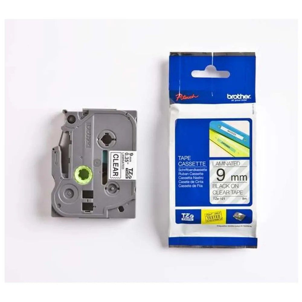 兄弟牌 BROTHER 透明底黑字 18mmx8M 標準黏性護貝標籤帶 2入/ 包 TZe-141 歷史價格詳細信息