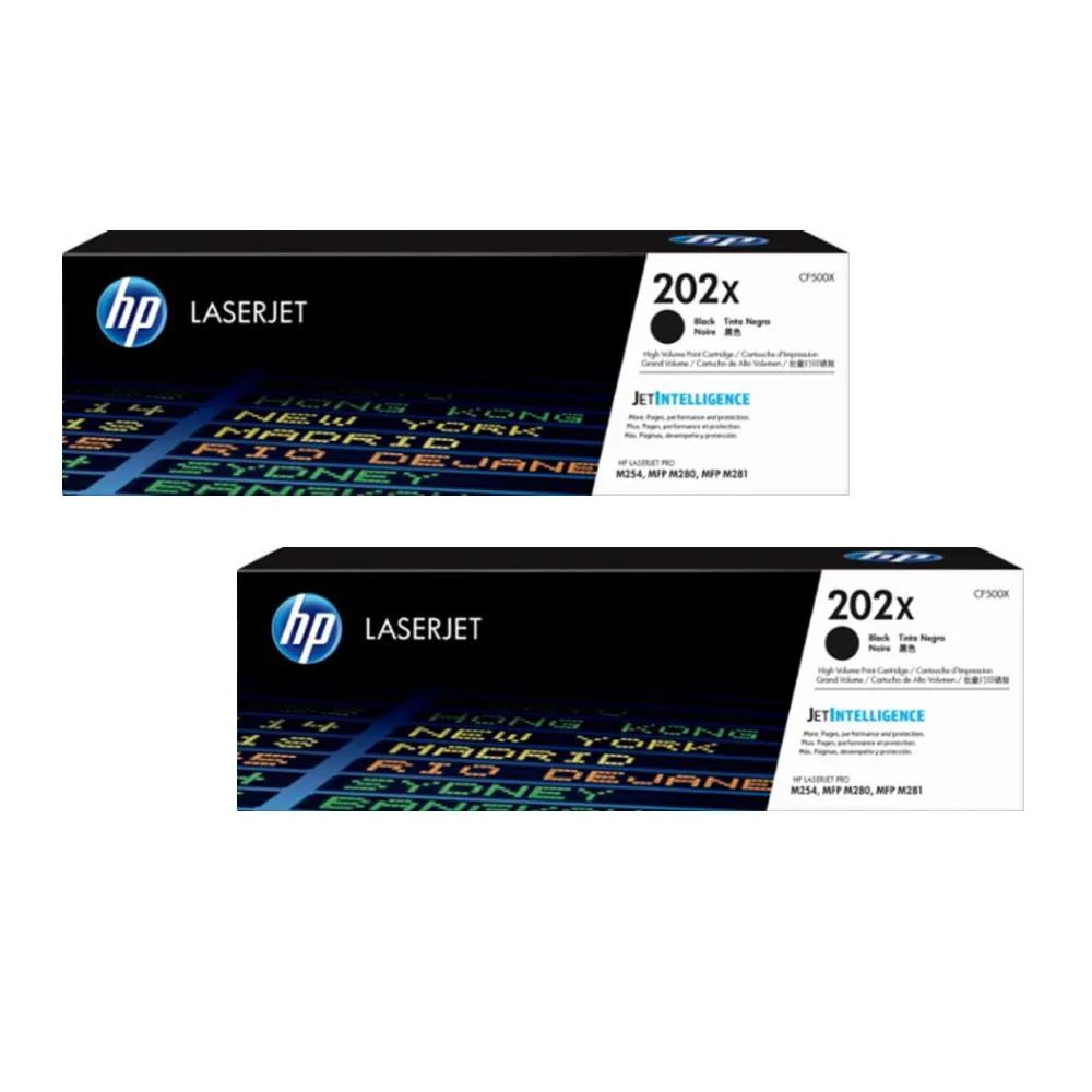 2入組-HP CF500A/500A/500/202A  原廠黑色碳粉匣 適用HP M254dn/M254dw/M254nw/M280nw/M281cdw 歷史價格詳細信息