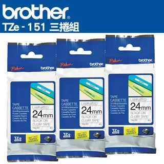 Brother  TZe-151護貝標籤帶 24mm 透明底黑字 歷史價格詳細信息
