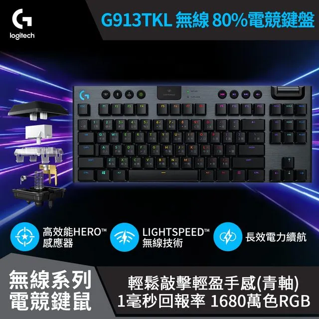【羅技】G913 TKL 電競鍵盤-敲擊感軸(青軸) 歷史價格詳細信息