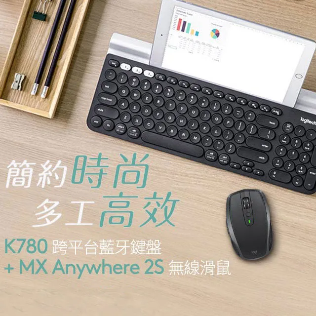 羅技 無線鍵鼠組- K780跨平台藍牙鍵盤+ M650 多工靜音無線滑鼠(粉) 歷史價格詳細信息
