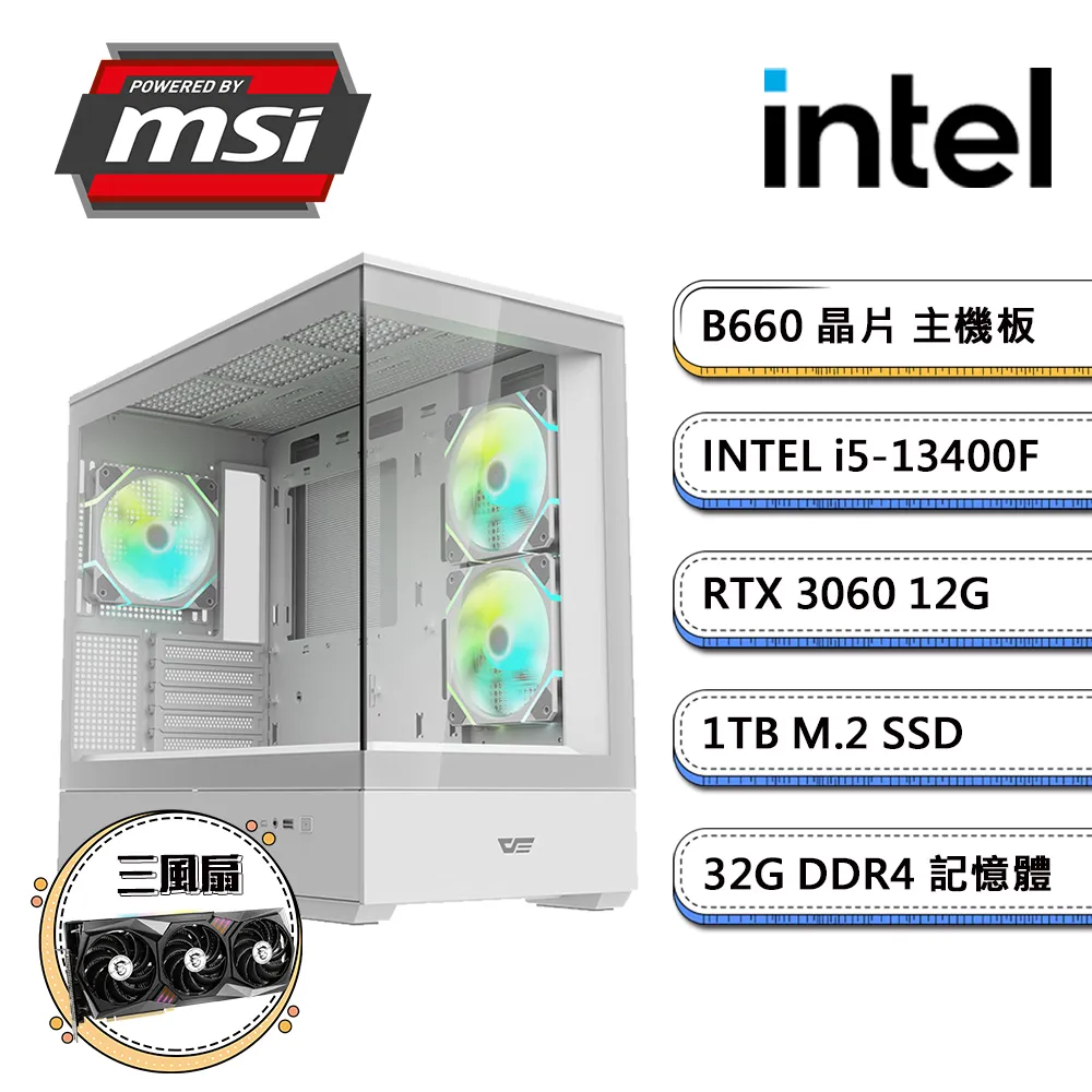微星B660平台【PS之島VIIIW】i5十核RTX3060獨顯Win11電玩機(i5-13400F/32G/1TB_M.2) 歷史價格詳細信息