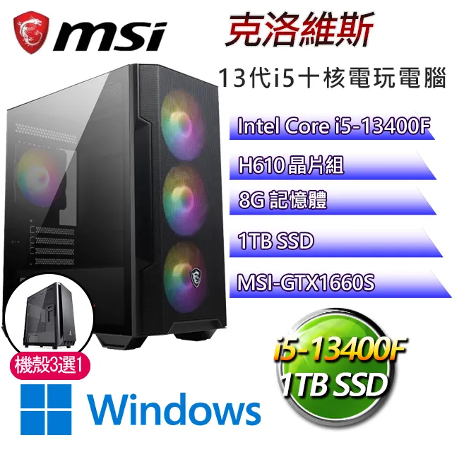 微星H610平台【克勞狄皇帝】 I5十核RTX3050電玩電腦(I5-13400F/H610/RTX3050/32G/500G SSD) 歷史價格詳細信息