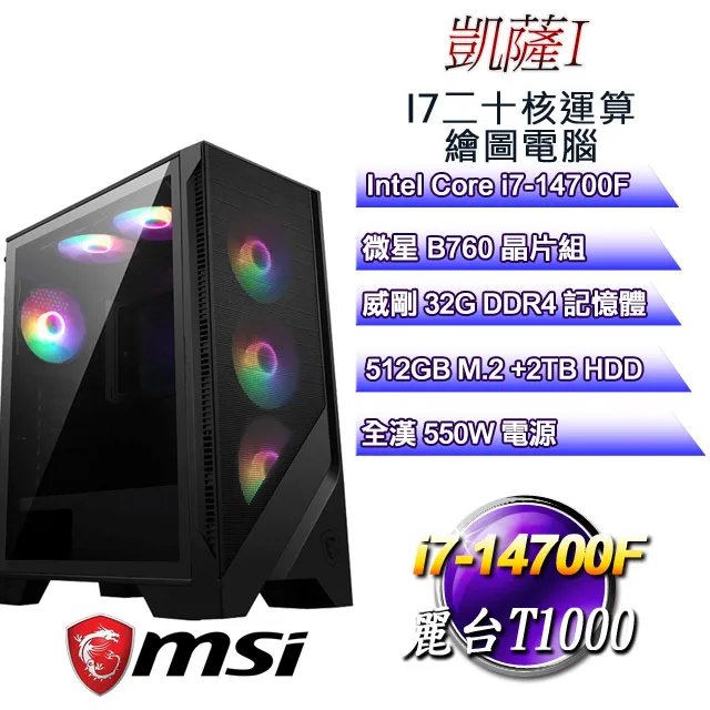 (DIY)凱薩W-II(i7-14700F/微星B760/32G/2T+512G M.2/T400/WIN11P) 歷史價格詳細信息