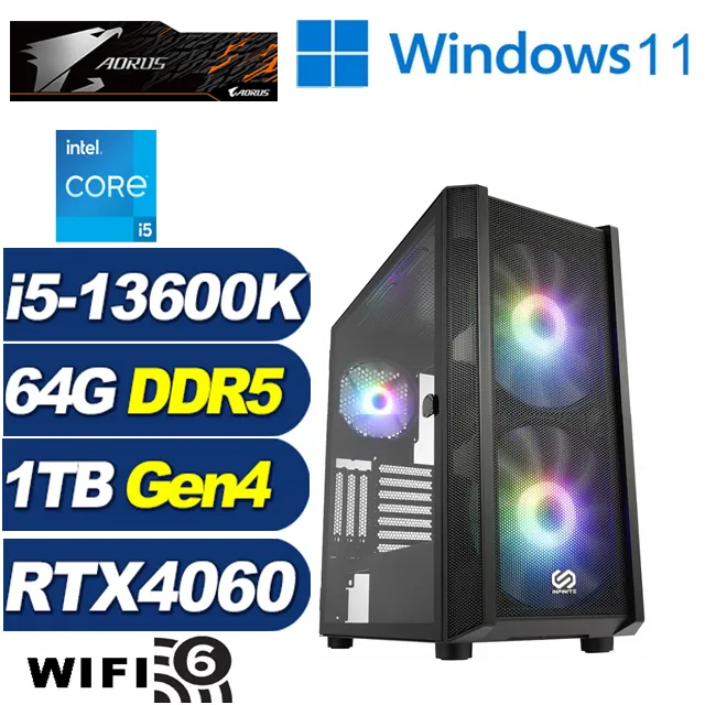 (DIY)深淵狂龍W(i5-13600K/技嘉Z790/64G/1TB M.2/RTX 4060/Win11) 價格比較,價格查詢,歷史價格詳細信息