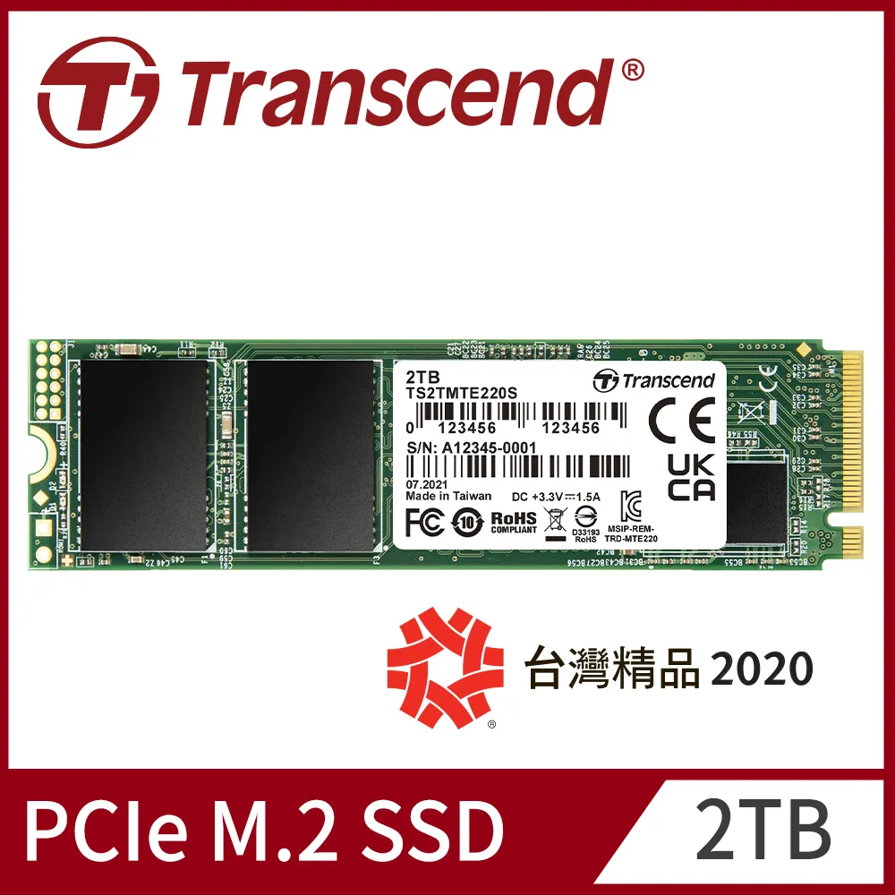 Transcend 創見 MTE220S 2TB M.2 2280 PCIe Gen3x4 SSD固態硬碟(TS2TMTE220S) 歷史價格詳細信息