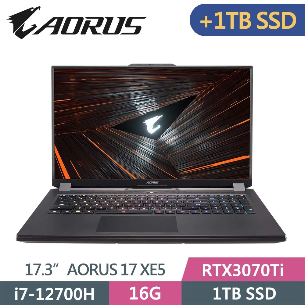 GIGABYTE AORUS 17 XE5(i7-12700H/16G+16G/1TB+1TB/RTX3070Ti/17.3/FHD/360Hz/W11)特仕 歷史價格詳細信息