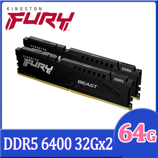 金士頓 KF560C36BBEK2/64 DDR5 6000 32GBx2 FURY Beast 獸獵者 現貨 廠商直送 歷史價格詳細信息