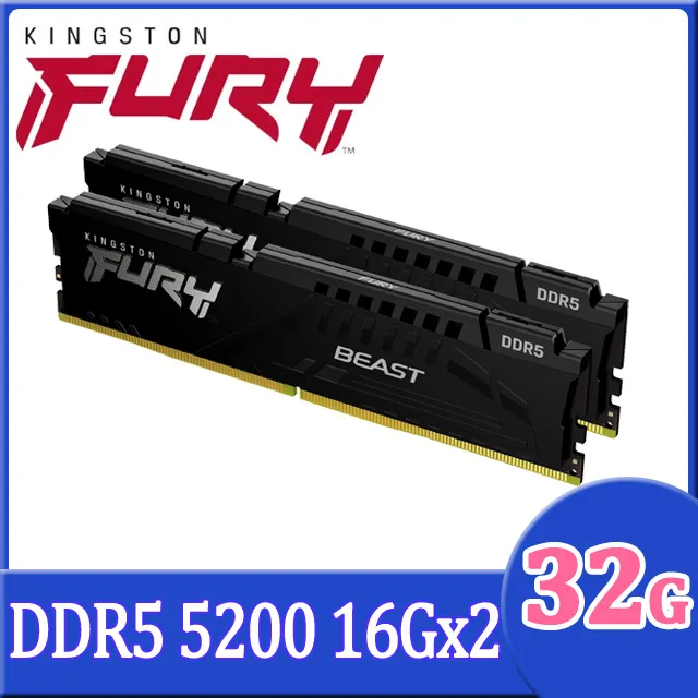 KF552C40BBAK2-64 Kingston金士頓 FURY Beast DDR5 5200 32G RGB記憶體 歷史價格詳細信息