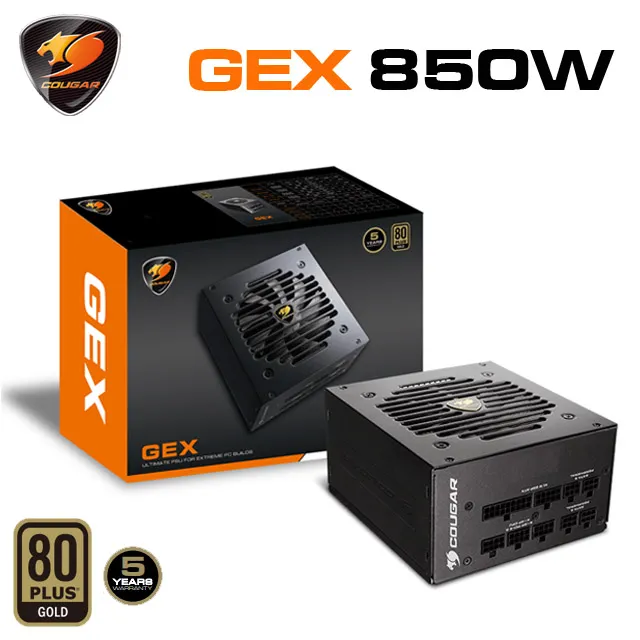 【COUGAR 美洲獅】GEX 850w 金牌全模組電源供應器 80PLUS 歷史價格詳細信息