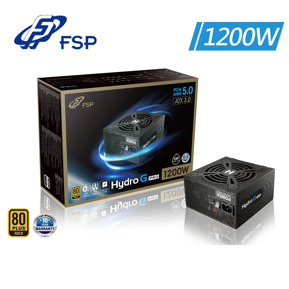 【全漢FSP】Hydro G PRO 1200W ATX3 PCle5 金牌全模組電源(全日系/黑扁線/防潮防塵防鏽/ECO溫控/FDB) 歷史價格詳細信息