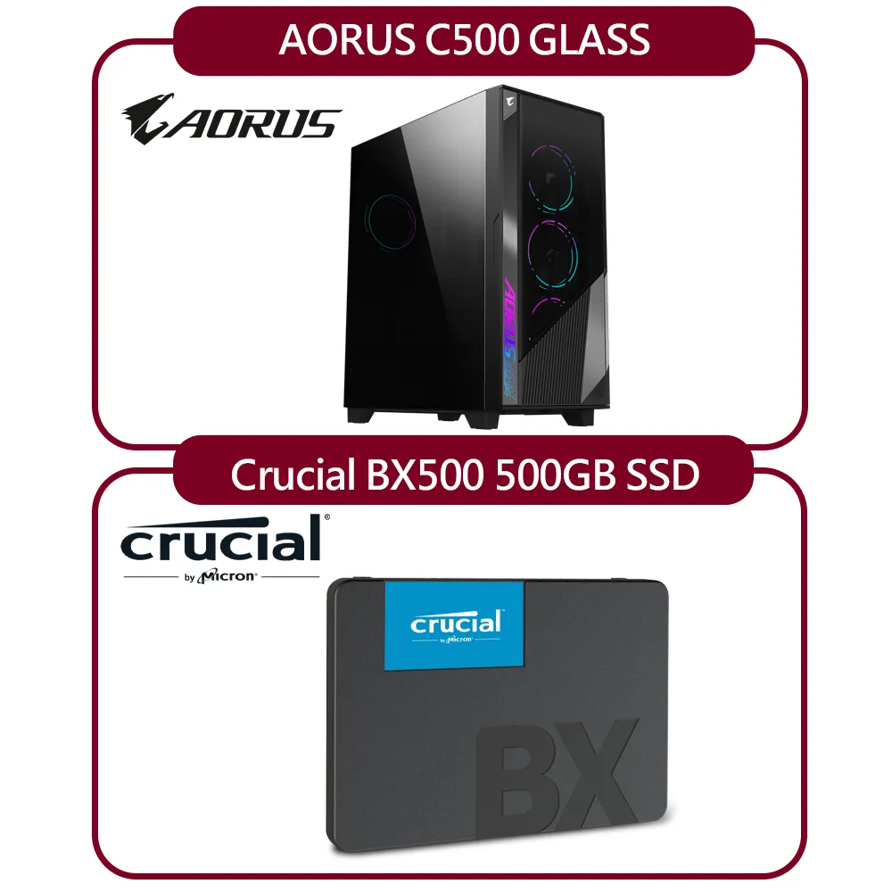 (組合)技嘉AORUS C500 GLASS 電競機殼 (GB-AC500G ST)+希捷 1TB 3.5吋硬碟(ST1000DM010) 歷史價格詳細信息