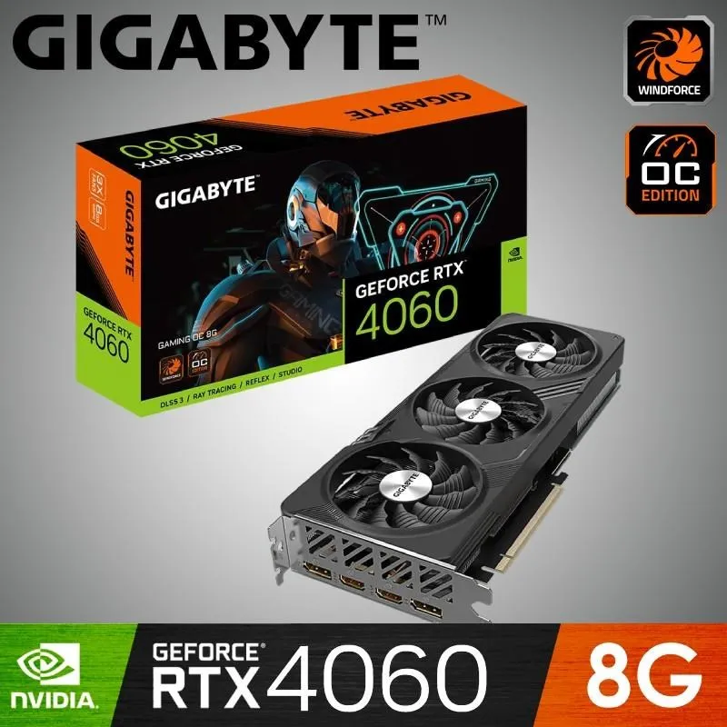 GIGABYTE 技嘉 RTX4060 GAMING OC 8G 顯示卡 N4060GAMING OC-8GD 顯卡 歷史價格詳細信息