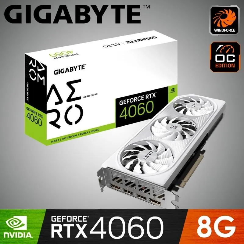 技嘉GIGABYTE GeForce RTX 4060 AERO OC 8G 顯示卡 歷史價格詳細信息