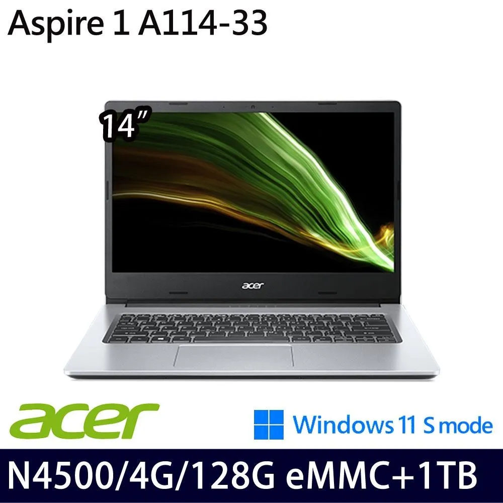 ACER Aspire1 A114-33-C53V(Celeron N4500/4G/128GB eMMC/W11 S mode/FHD/14) 歷史價格詳細信息