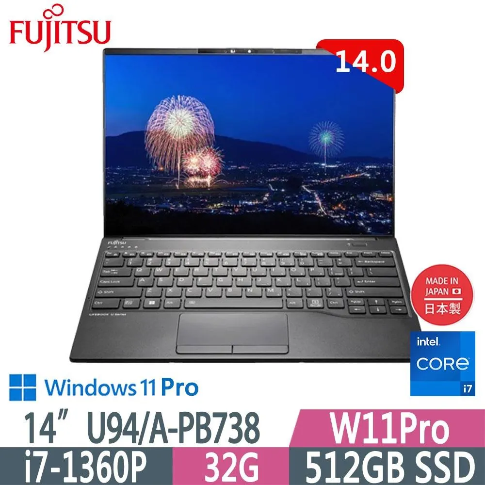 Fujitsu U94/A-Deluxe II 黑(i7-1360P/32G/2TB SSD/W11Pro/FHD/14) 歷史價格詳細信息