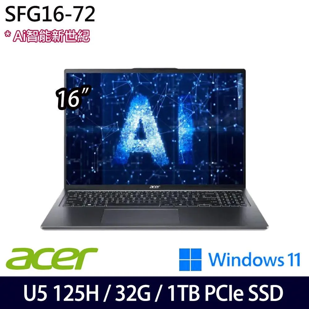 Acer Swift Go SFG16-72(Ultra 5 125H/32G/4.5TB/16吋/W11)特仕 歷史價格詳細信息
