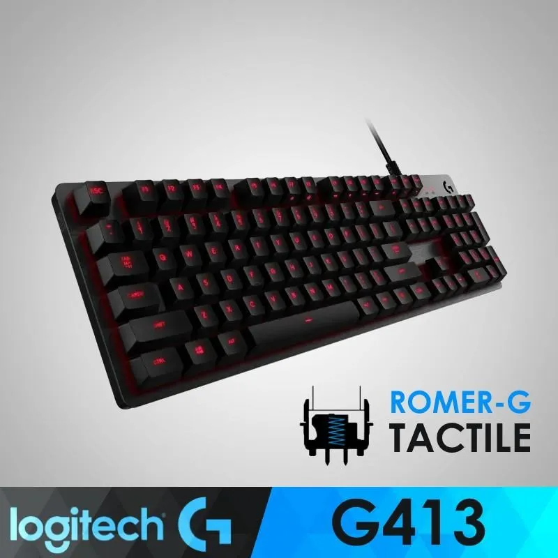 羅技 G413 機械式背光遊戲鍵盤 (紅色背光) 歷史價格詳細信息