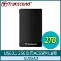 Transcend 創見 StoreJet 25A3 防震 1TB/2TB  2.5吋 外接硬碟 黑色 歷史價格詳細信息