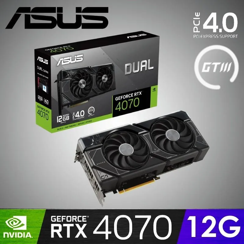 ASUS Dual GeForce RTX 4070 12GB 顯示卡 歷史價格詳細信息